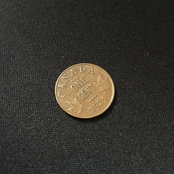 1921 RCM George V One Cent Bronze Coin - Picture 5 of 6